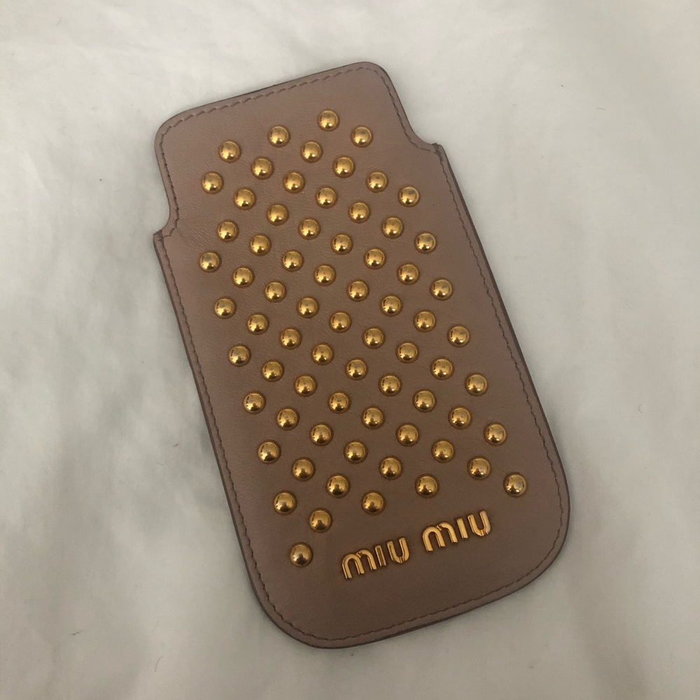 Miu Miu iPhone 4 Cell Phone Sleeve/Case in Cammeo
